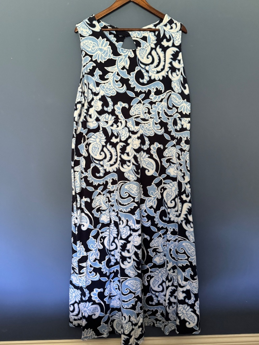 Talbots Jersey Maxi Dress -Dynamic Paisley 3X - Picture 3 of 7